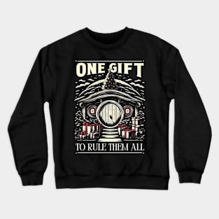 One Gift to Rule Them All - Black - Funny Christmas Fantasy Crewneck Sweatshirt